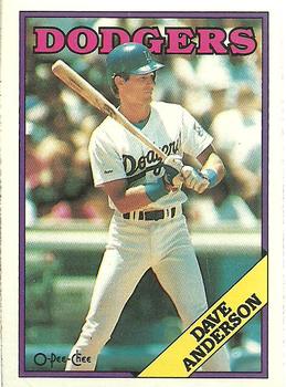1988 O-Pee-Chee Baseball Cards 203     Dave Anderson